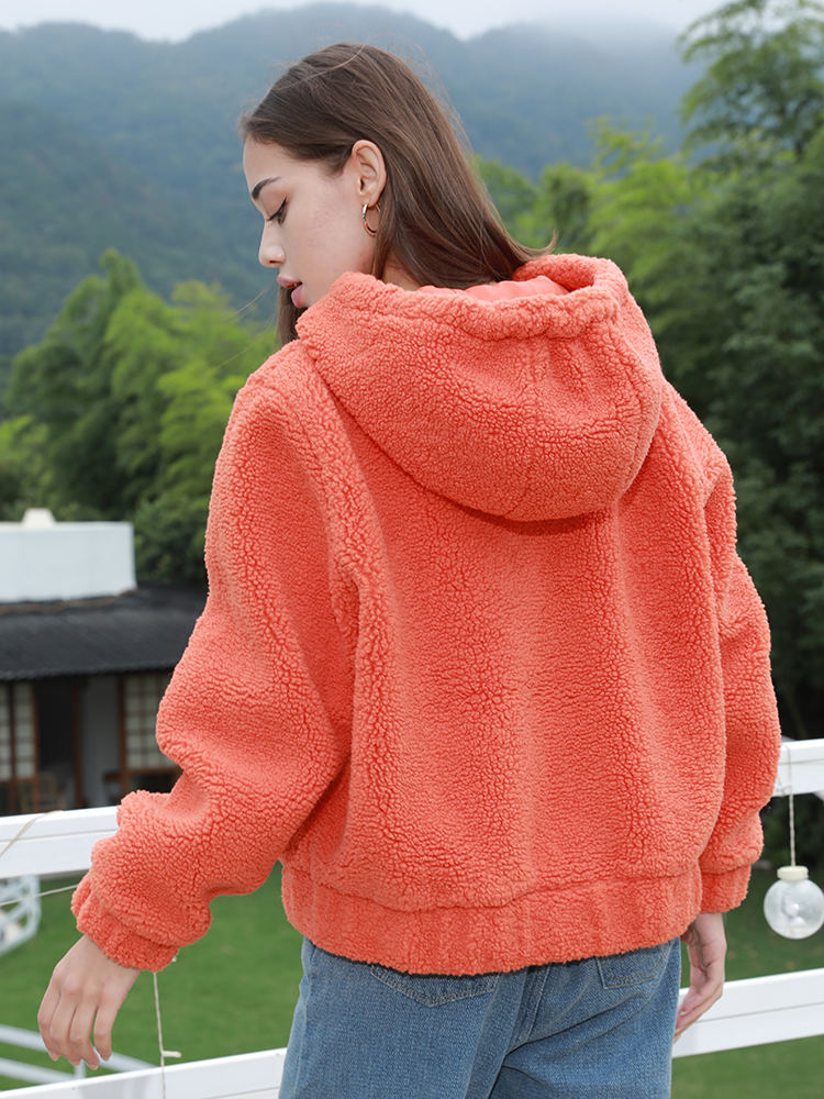 Environmentally friendly fur lambhair jacket