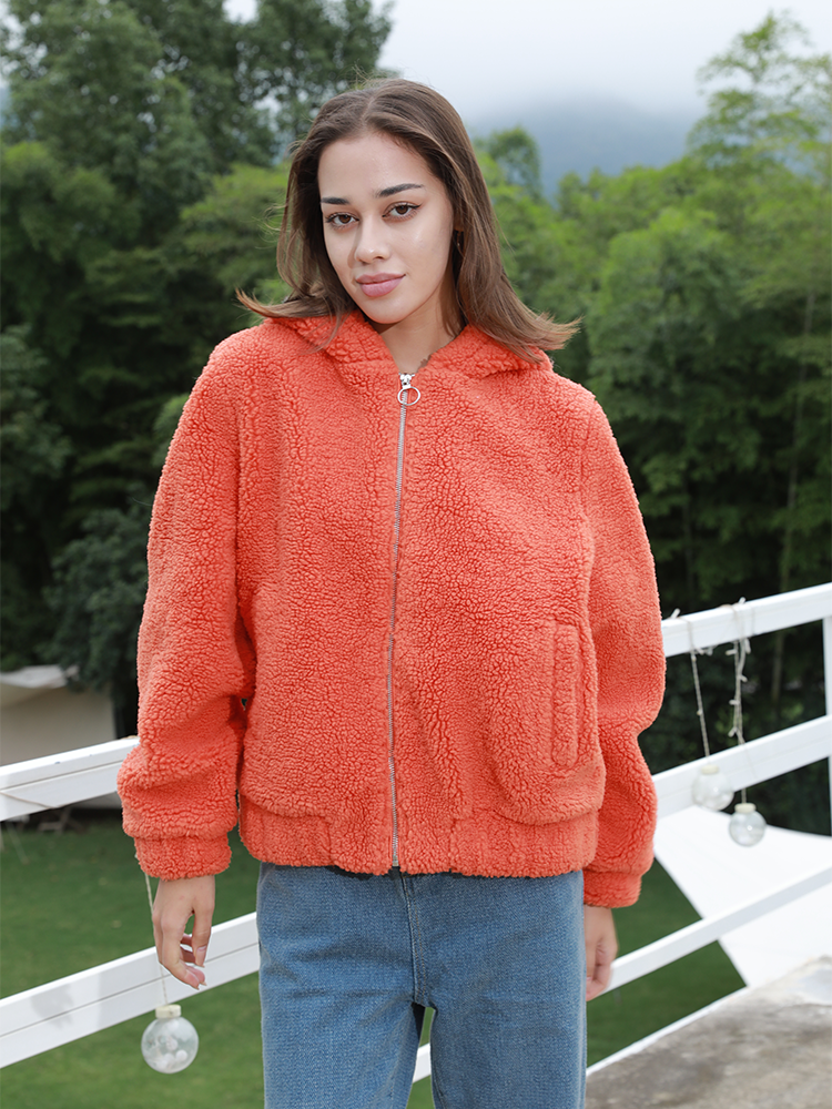 Environmentally friendly fur lambhair jacket